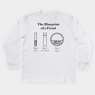 The Blueprint of a Fiend Kids Long Sleeve T-Shirt